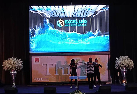 TREM CHURCH LED Screen from LEGIDA LED In Nigeria. Size: 5×3meters. H3 Indoor Screen